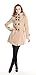 Charex® Women Wool Blends Coat Hooded Double Breasted Trench Coat Slim Long Jacket