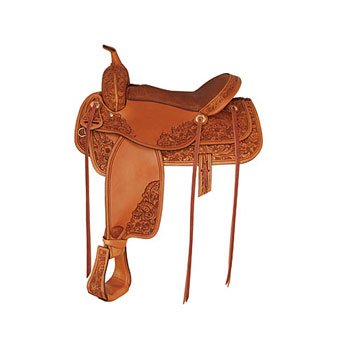 Tex Tan Mobile Western Trail Saddle 16In Russet