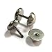 8mm Mens Stud Earrings Stainless Steel Cheater Fake Ear Plugs Gauges Screw Back with Cubic Zirconia, 2pcs