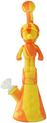 Unbreakable Silicone Straw with Water Filtering Set (Yellow orange)
