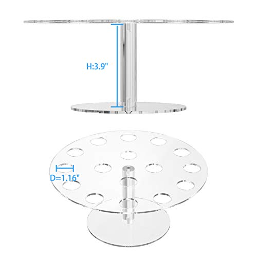 Femeli Acrylic Mini Ice Cream Cone Holder Rack for Cotton Candy Waffle Popcorn Sugar Cones,Sushi Hand Roll Stand,16 Holes - Thumbnail 3