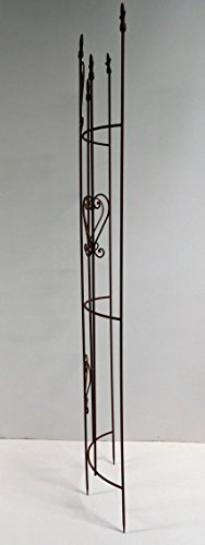 Ziegler Rankgitter Rankhilfe halbrund Dachrinne Spalier Metall H 135 cm braun 130367RV – Bild 3