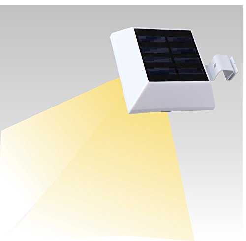 [2 PACK] T-SUN Solar Gutter Lights Motion Sensor Wall Light, 6 LED Solar Mtoion Security Night Light for Outdoor Garden, Fence, Patio, Garage(3000K Warm White) - Thumbnail 2