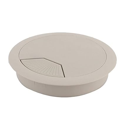 Amazon.com: eDealMax Coperchio foro del cavo plastica casa Computer Desk filo regolabile 79 millimetri 2 pezzi Grigio: Electronics
