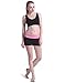 HDE Women's Maternity Yoga Shorts Stretch Pregnancy Shorts Fold Over Waistband (Black and Pink, X-Large)