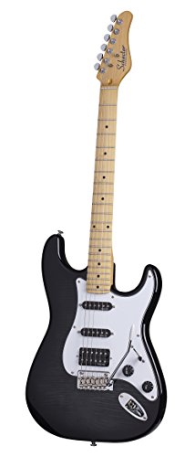 Schecter trad cust- trans black burst electric guitar, …
