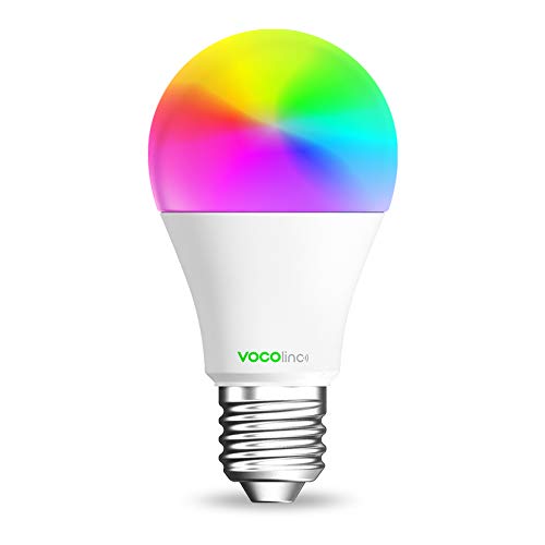 VOCOlinc L1 Smart LED Light Bulb, Multicolor, Dimmable, Lighting Effects, Works with Apple HomeKit, Alexa and Google Assistant, No Hub Required, A19 E26, Wi-Fi 2.4GHz (1 Pack)