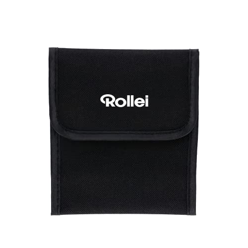Rollei 3 Round Filter Bag in Black for Safe Storage for 3 Screw Filters up to 82 mm Diameter
