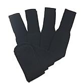 C&A COLLECTION Mens Big and Tall Sports Tube Socks Long Over the Calf - 24 inch (4 Pairs) (BLACK)