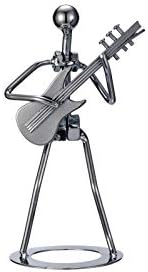 Alida Electric Guitar Metal Art Steel Music Man Figure Performer Home Bedroom Ornament Birthday