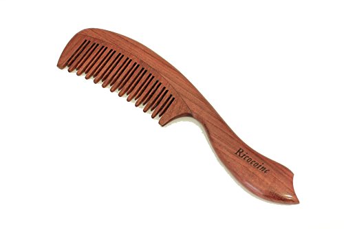 Mixed Tooth Comb Handmade Purpleheart Wood Comb with Handle - WC013