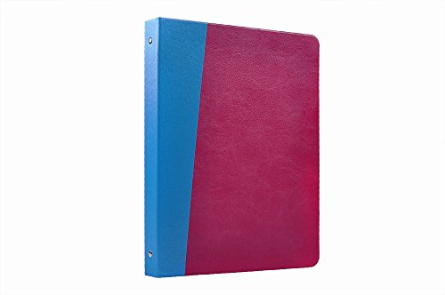 iCarryAlls 3 Ring Binder Portfolio Case with Clipboard, Folio Case with Dry Erase White Board and Tablet Pouch,Pink+Blue