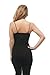 Hollywood Star Fashion Plain Long Spaghetti Strap Tank Top Camis Basic Camisole Cotton, Black, m