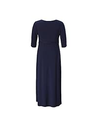 Chicwe - Maxivestido para mujer, talla grande, elástico, glamour sólido, vestido de cóctel para fiesta informal