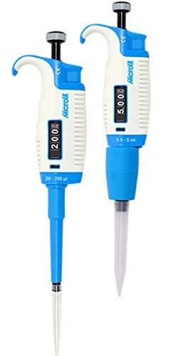 Microlit Lab Micropipette - Single-Channel Adjustable Volume Micro Pipette Fully Autoclavable Pipettor (1-10ml)
