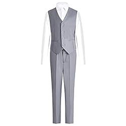Marvelous World Boys' Suits Slim Fit Vest Set 2