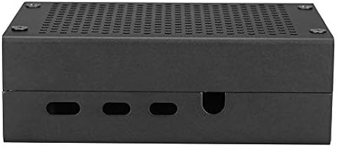 Andifany para Raspberry Pi 4 la Carcasa de Aluminio, para la Carcasa de Metal Raspberry Pi 4 con Ventilador de RefrigeracióN y Disipadores TéRmicos para Raspberry Pi 4 Modelo B (Negro)