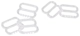 Porcelynne Clear Plastic Bra/Headband Replacement Strap Slides with Gripping Teeth - 1/4