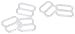 Porcelynne Clear Plastic Bra/Headband Replacement Strap Slides with Gripping Teeth - 1/4" or 7mm Opening - 10 Pairs