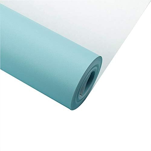 Solid Color Mediterranean Style Wallpaper Non-Woven Fabric Easy to Clean Home Improvement Hotel Shop Thickened Wallpaper,waterblue,53 * 980cm