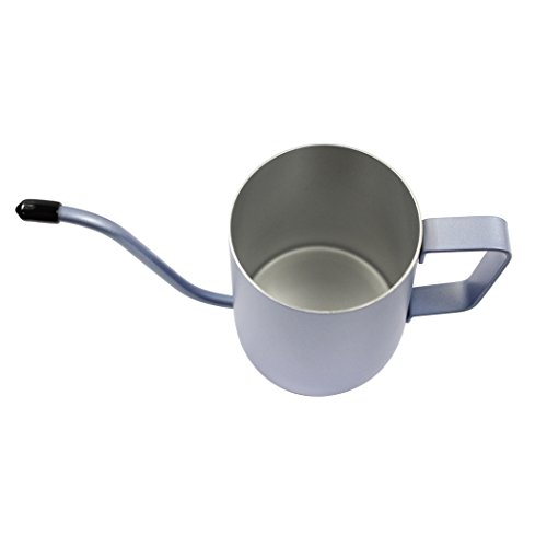 Dianoo 350 ML Stainless Steel Long Narrow Spout Coffee Pot, Hanging Ear Coffee Cup, Hand Drip Kettle Coffee Pot Tea Pot - Jazz Blue