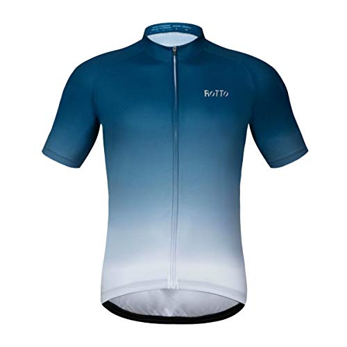 ROTTO Cycling Jersey Mens Bike Shirt Short Sleeve Gradient Color Series