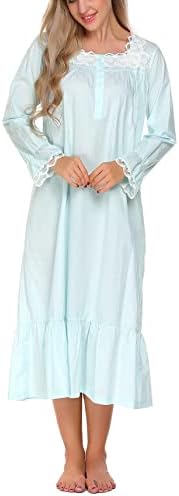Ekouaer Sleepwear Victorian Nightgown 
