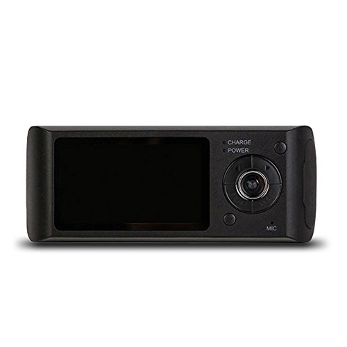 Dual Lens Car DVR, 2.7" TFT Full HD 1080P Front and Rear Car Camera Dashcam, Build in 2 CMOS Sensors GPS module Memory Card Motion Detection, G-Sensor Night Vision Motion Detection(Without GPS)