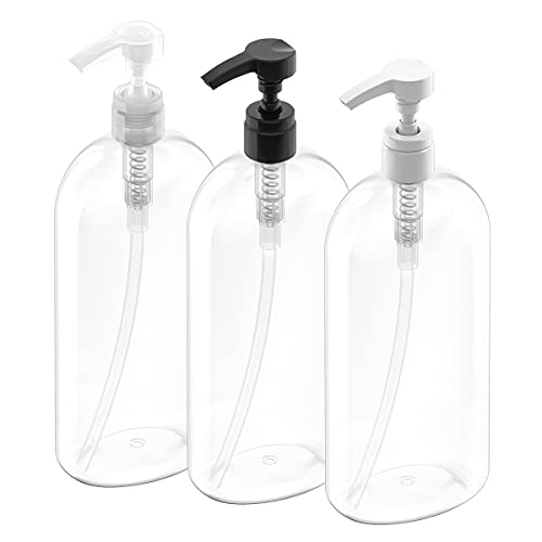 Bar5F Empty Pump Bottles 33.8 Ounce (1 Liter) For Shampoo, Conditioner