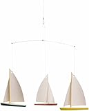 Flensted Mobiles Dinghy Regatta/3 Hanging Mobile - 15 Inches Beech Wood