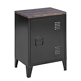 FurnitureR Metal Locker Storage Nightstand for Boy