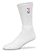 NBA Logoman White Crew Socks - Large 10-13