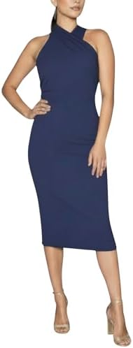 rachel roy bodycon dress RACHEL Rachel Roy Large Navy Blue Heat Easy Draped Bodycon Dress NEW
