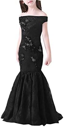 Adela Lace Mermaid Vintage Flower Girls Dresses for Wedding Appliques Capped Sleeves Kids Long Pageant Gown AR075