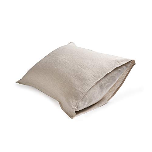 DAPU 100% Linen Duvet Cover Set 3PCs, Pure Natural French Flax Linen Duvet Cover King 90"x104" with 8 Corner Ties and Zipper Closure, Soft Breathable Durable for Hot Sleepers (Natural Linen, King)