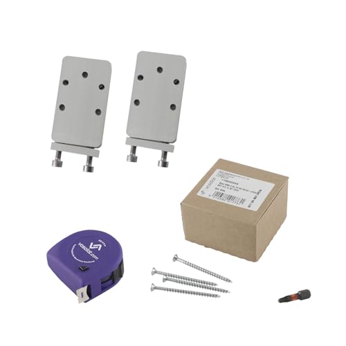 vasalat HVP Verbinder mit Aushubsicherung 40x70x12mm - 2x Holzverbinder unsichtbar - ideal als Balkenverbinder inklusive 50x Spaxschrauben T-Star plus & 1x Bit TX20