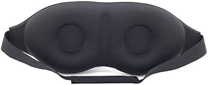 Sleep Mask Eye Mask 3D Contoured Memory Foam With Velcro Adjustable Straps and Ear Plugs Travel Pouch Blocks Light for Women Men Kids