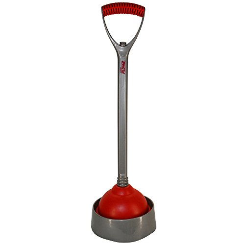 Liquid-Plumr Toilet Plunger with Caddy, Red