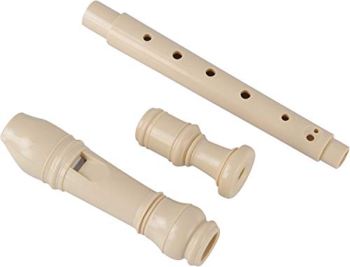 Skoye Soprano Recorder,Ivory White German Style 8 Hole with Cleaning Rod, Black Storage Bag