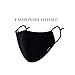 Reusable N95 Mask PM2.5 (One Mask + 2 Filters) Cotton Mouth Masks Replaceable Filter 4 Layer Activated Carbon Filter Insert Dust Mask Washable For Women Black