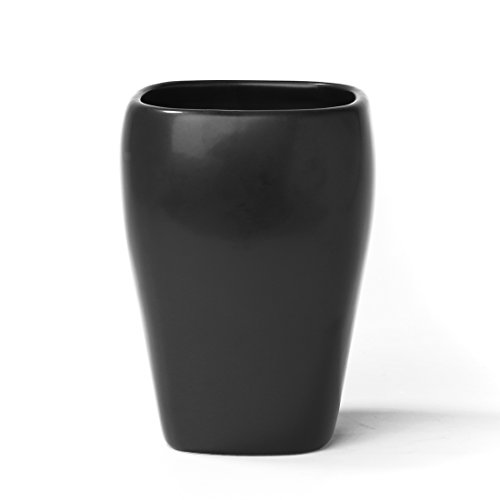 FORLONG FL3013 Black Mate Ceramic Bathroom Accessories Set of 4:1 Gargle Cups,1 Toothbrush Holders,1 Soap Dishes,1 Soap Dispenser - Thumbnail 3