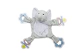 Snuggin - The Comforting Day and Night Lovey Miracle for Babies (Gray Elephant) - Plush Stuffed Animal Pacifier and Teether Holder