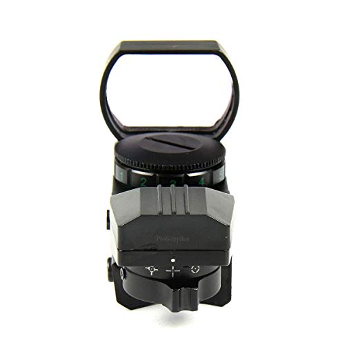TACFUN Red and Green Reflex Sight with 4 Reticles, 3/8" Dovetail Mount for Airgun Airsoft and .22 RF