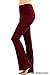 Zenana Women Fold Over Waist Cotton Stretch Flare Leg Boot Cut Yoga Pants Leggings