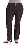 WallFlower Juniors Plus Size Stacked Bootcut Millennium Pants in Black Size: 16