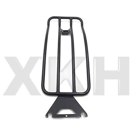 XKH- Motorcycle Black Steel Rear Shelf Fender Rack Plated Luggage Shelf 14"x6" Compatible with Harley Davidson FLHT Electra Glide FLHX Street Glide FLTR Road Glide [B01C3HZKWU] - Thumbnail 6