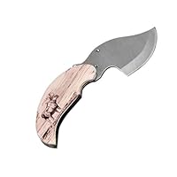 YOSWAN Mini Folding Pocket Knife Outdoor Everyday Carry Fold-able Stainless Steel KnivesKnives Hunting Knife Survival Tool Couteau Cuchillo Navajas Keychain Letter Opener (Elk Style)