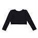 TiaoBug Girls Long Sleeve Twist Knot Ballet Dance Classic Warm-up Knit Wrap Top Sweaters