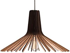 Wood Pendant Light - Modern Chandelier Lighting - Hanging Dining Lamp - Ceiling Light Fixture - Geometric Lamp - Minimal - Contemporary