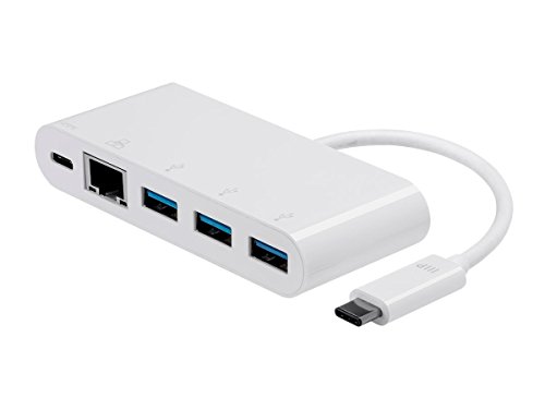 Monoprice Select Series USB-C to 3x USB-A 3.0, Gigabit Ethernet & USB-C (F) Adapter
